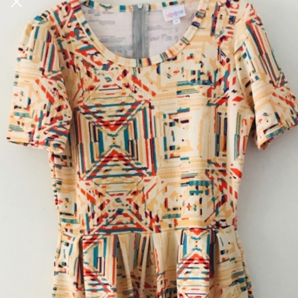 Lularoe Amelia Dress Sz Medium Marigold Orange